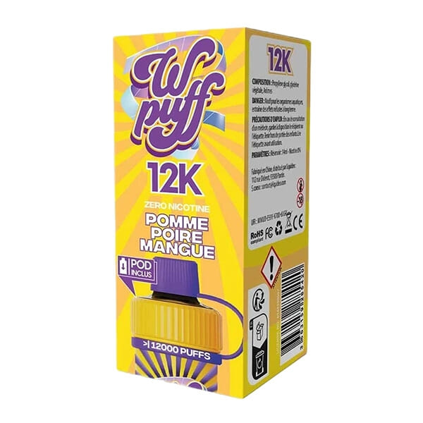 WPuff 12k 0% Nicotine - Pomme Poire Mangue