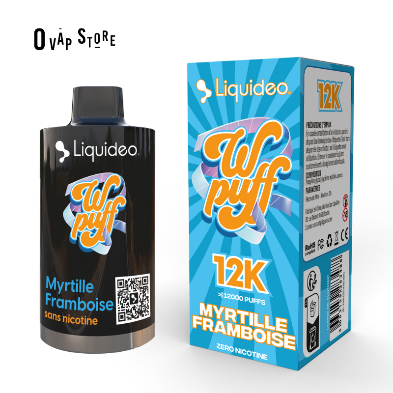 WPuff 12k 0% Nicotine - Myrtille Framboise